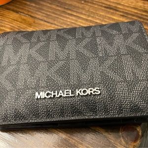 Michael Kors black and gray wallet